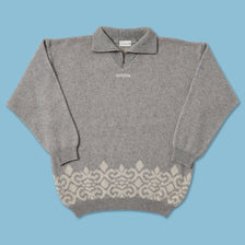 Vintage DS adidas Q-Zip Knit Sweater Large 