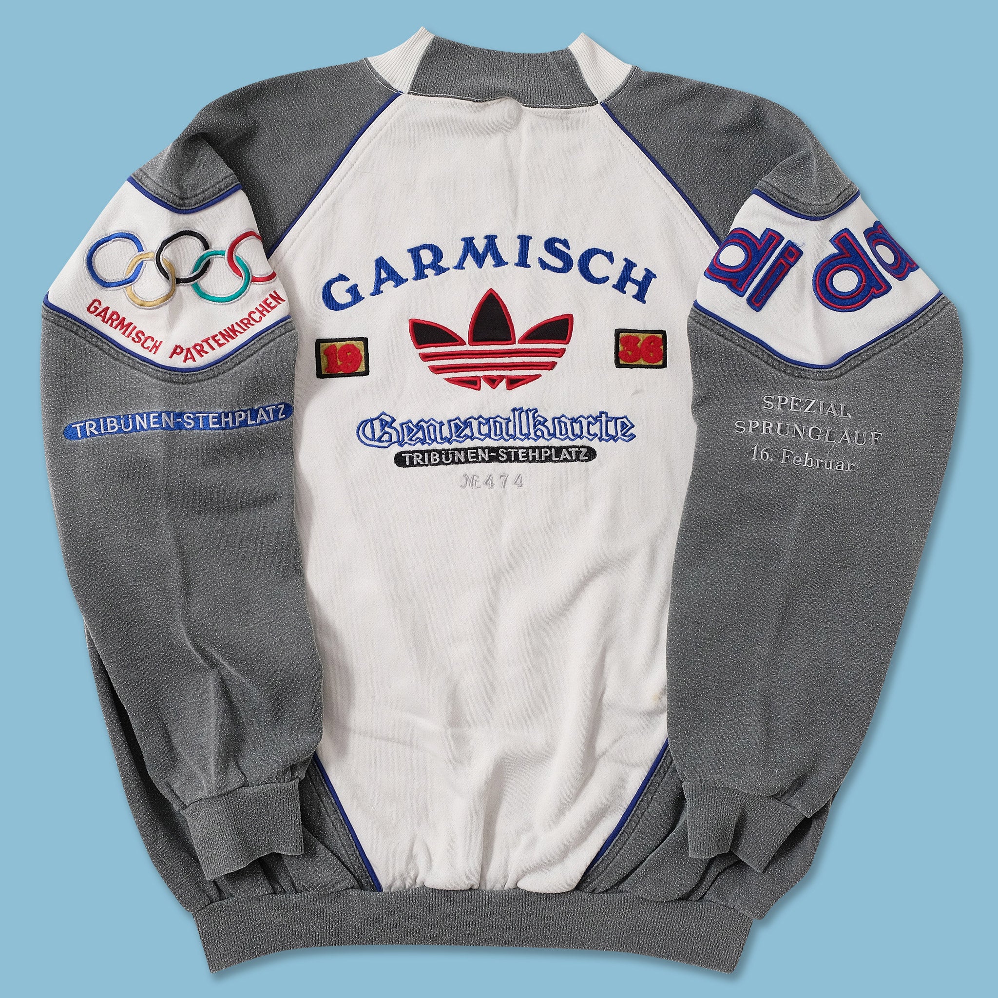 Vintage adidas Garmisch Olympics 36 Sweater Large Double Double Vintage