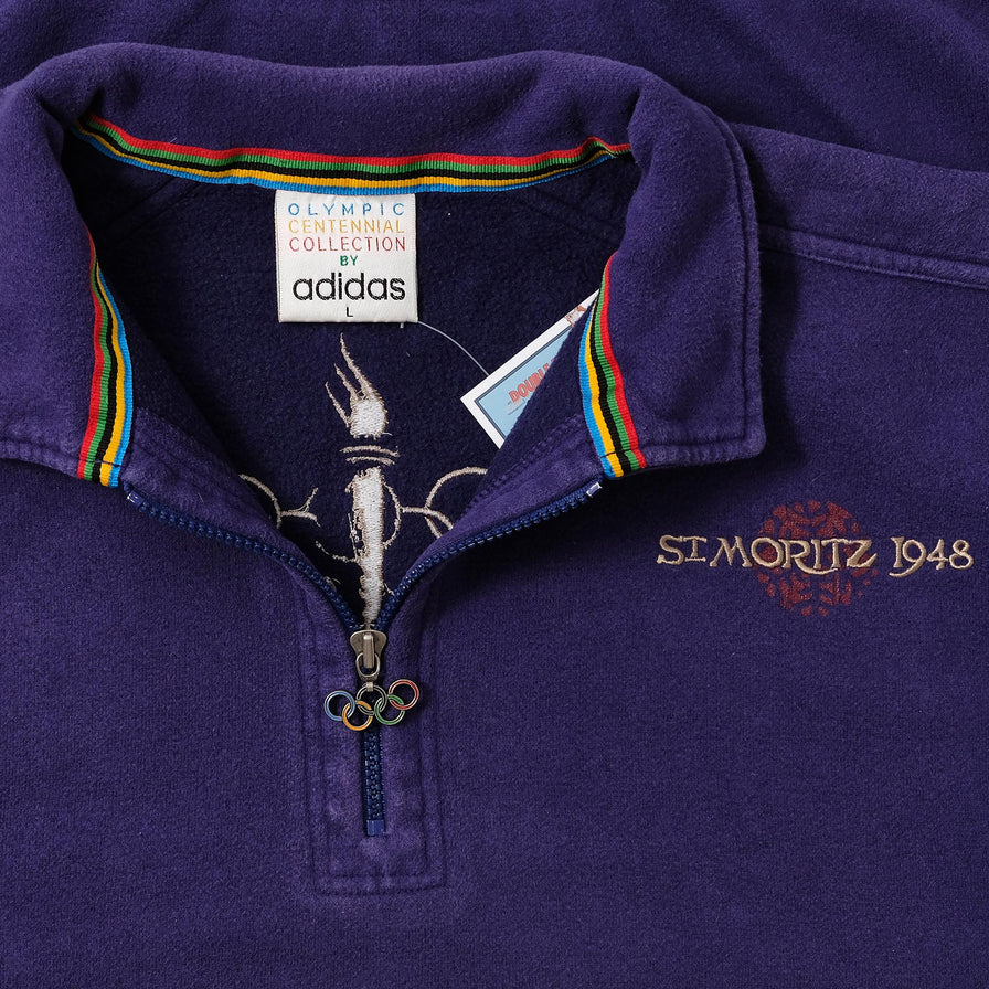 1996 adidas Olympics Q-Zip Sweater XLarge 