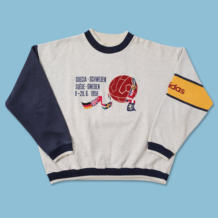 belediging hond diefstal Vintage adidas World Cup Sweden '58 Sweater XLarge | Double Double Vintage