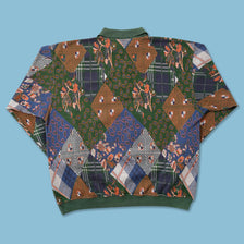 Vintage Patchwork Sweater Large 
