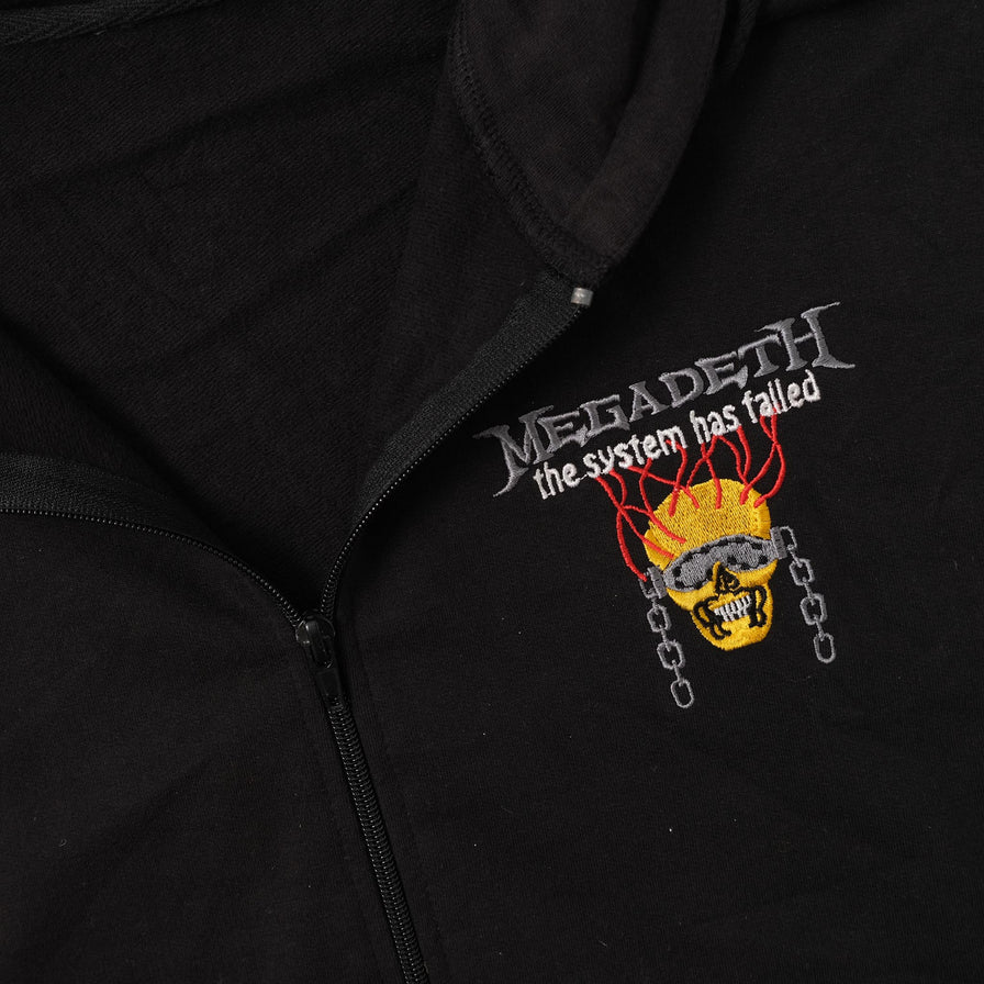Vintage DS Megadeath Zip Hoody Large 