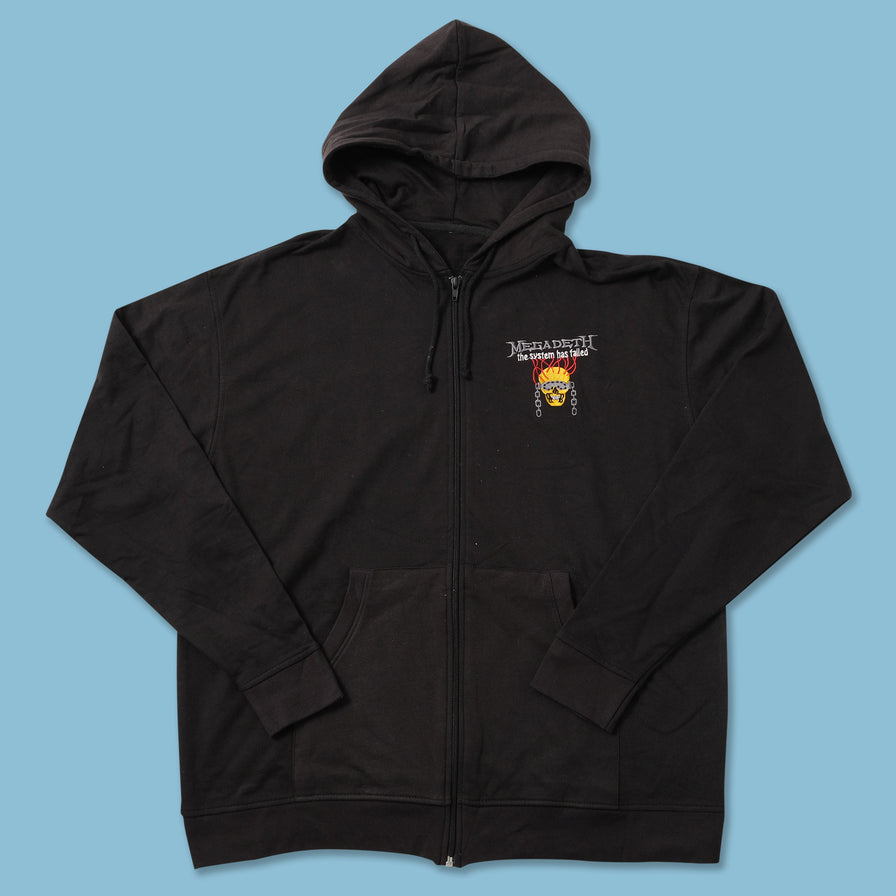 Vintage DS Megadeath Zip Hoody Large 