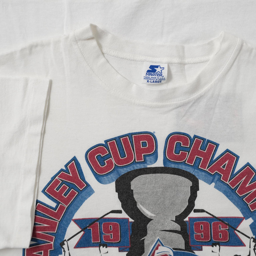 1996 Starter Colorado Avalanche T-Shirt XLarge 