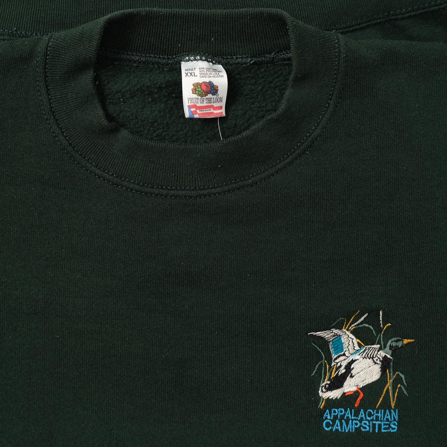 Vintage Appalachian Campsites Sweater XXLarge 