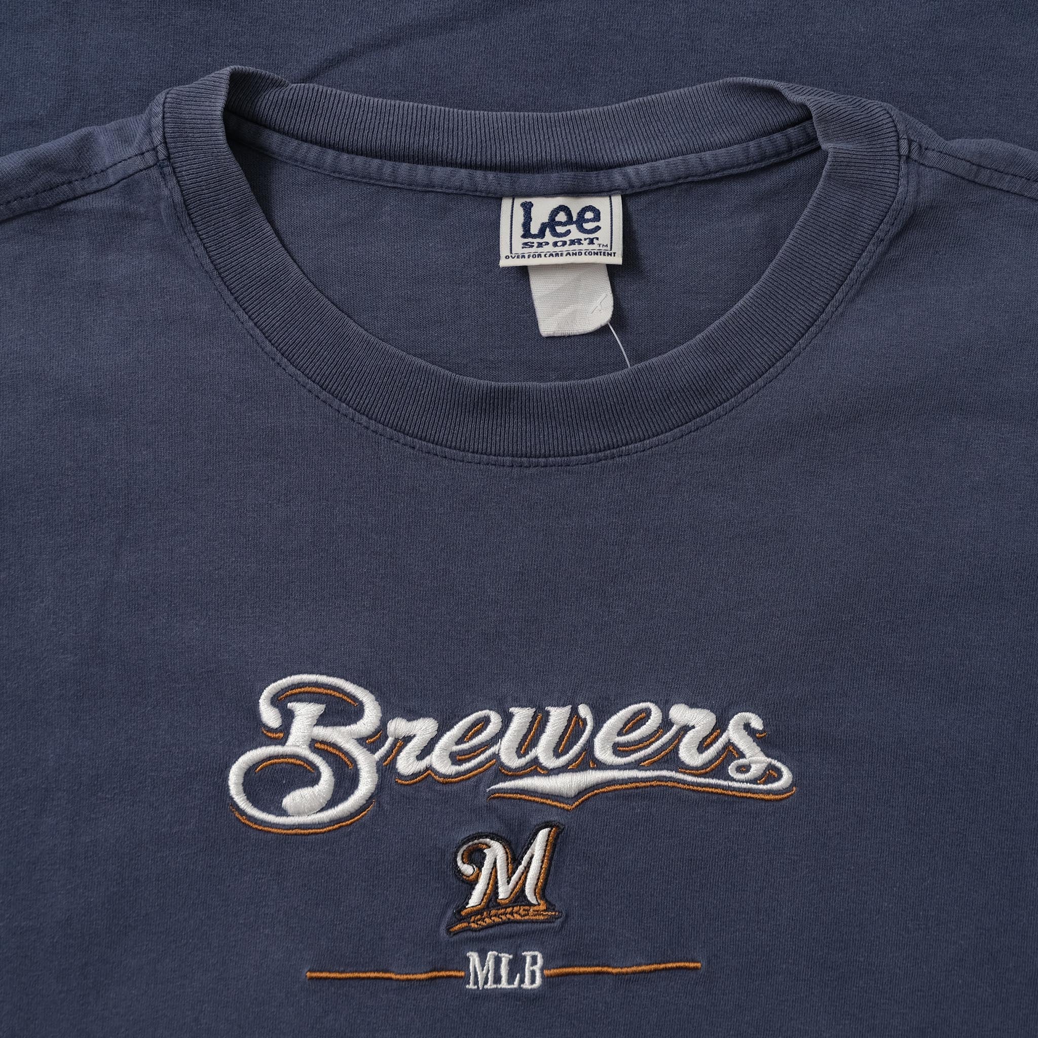 Vintage Lee Sport Milwaukee Brewers Blank SS Jersey Mens Size