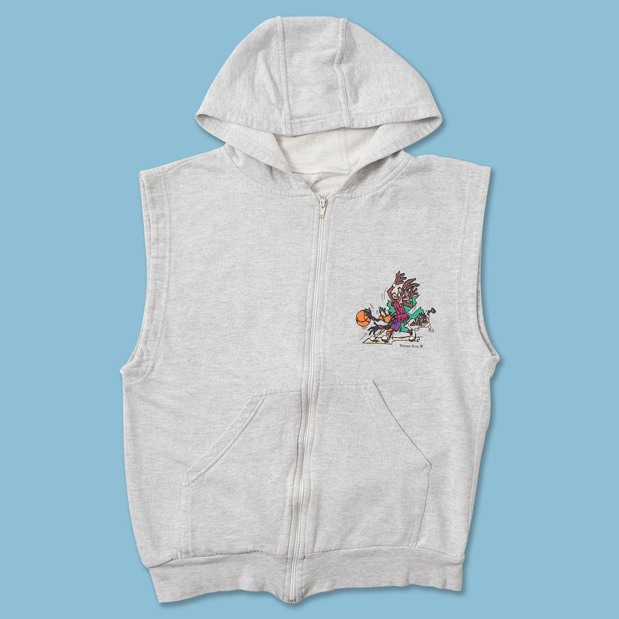 Vintage Looney Tunes Hooded Vest Small 
