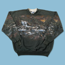 Vintage Wolves Sweater Large 