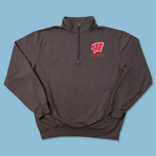 Vintage Wisonsin Badgers Q-Zip Sweater Medium 