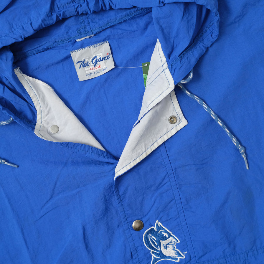 Vintage Blue Devils Button Up Track Jacket Large 