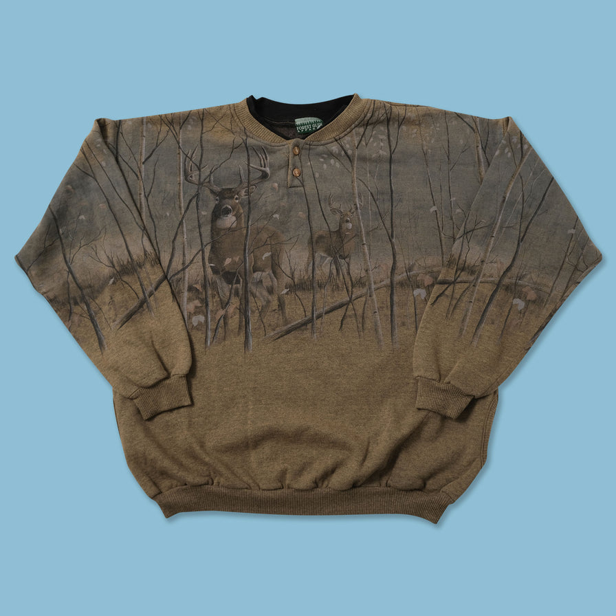 Vintage Deer Sweater XLarge 