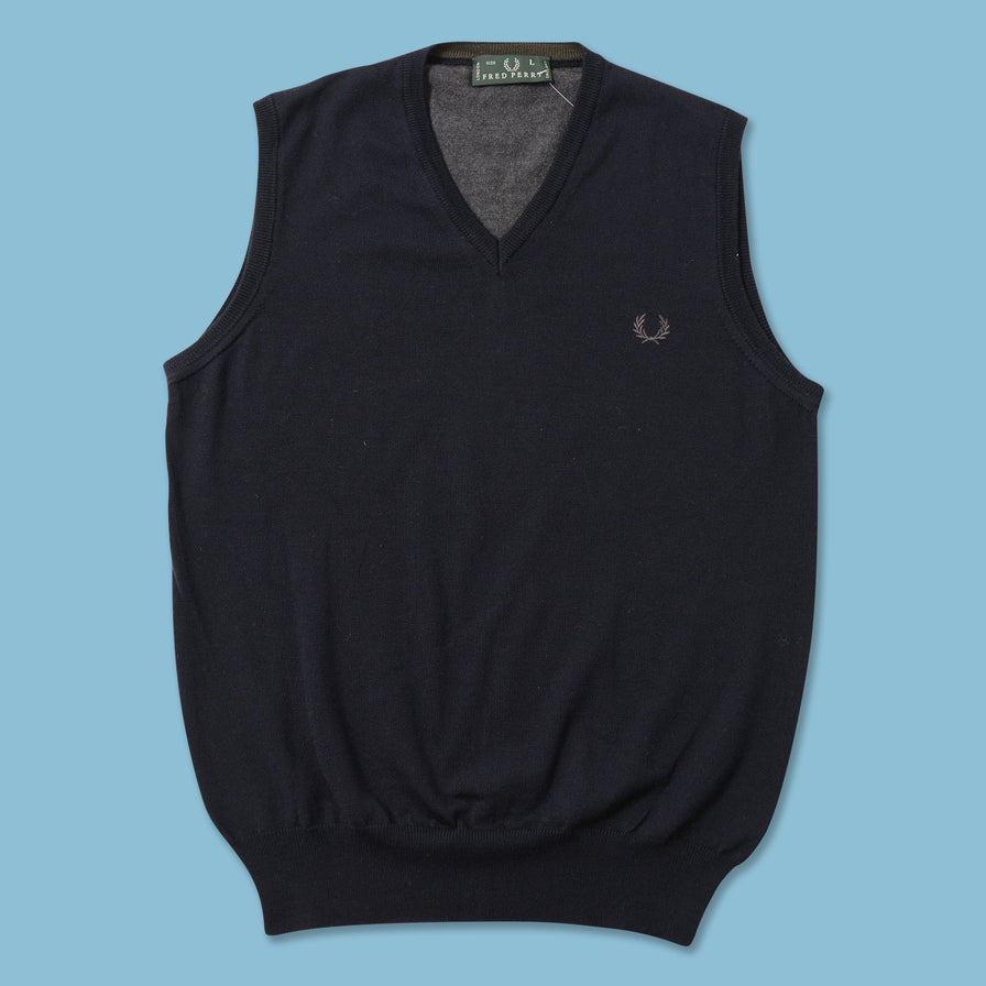 Vintage Fred Perry Knit Vest Large 