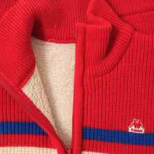 Vintage Kappa Fleece Lined Knit Jacket Medium 