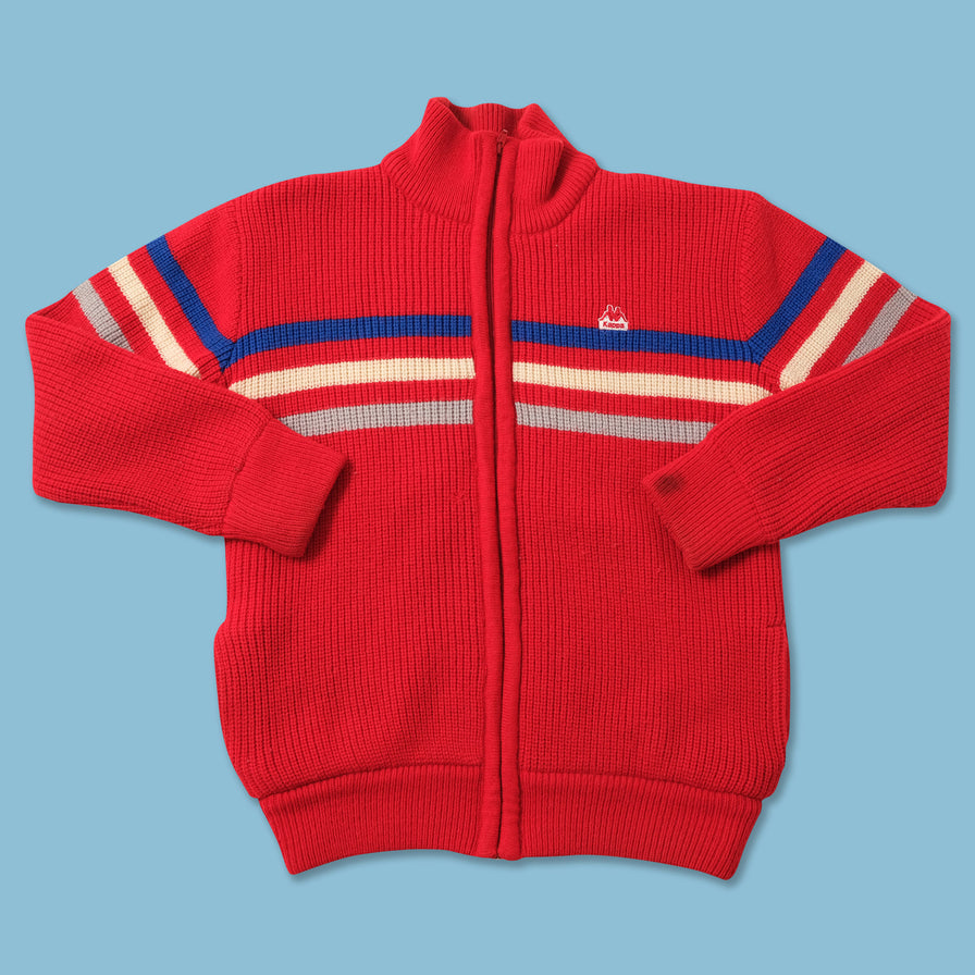 Vintage Kappa Fleece Lined Knit Jacket Medium 