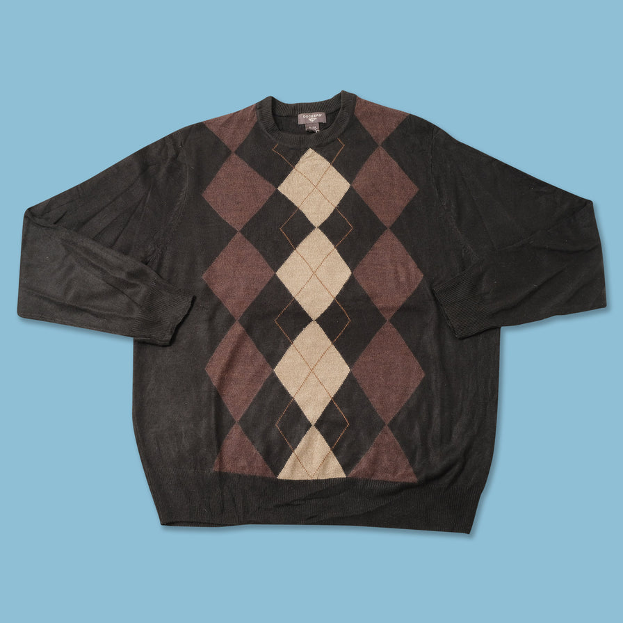 Argyle Knit Sweater XLarge 