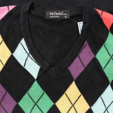 Argyle Knit Sweater Large 