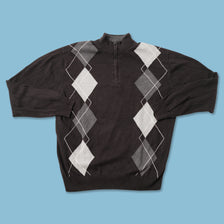 Argyle Knit Sweater Large 