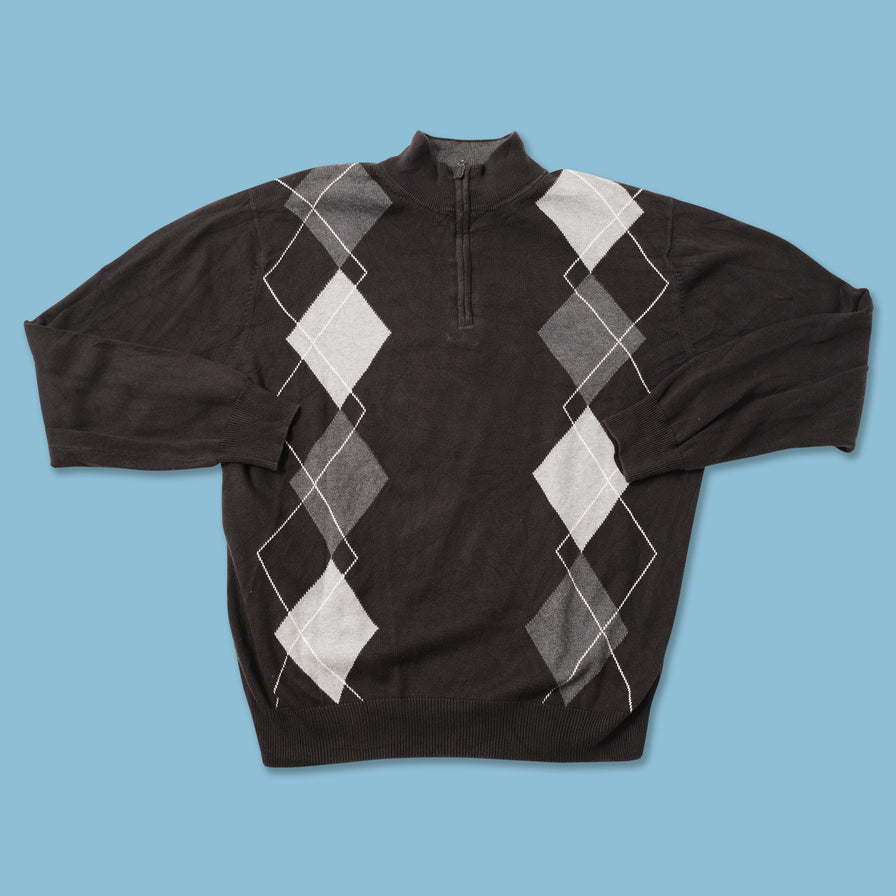 Argyle Knit Sweater Large 