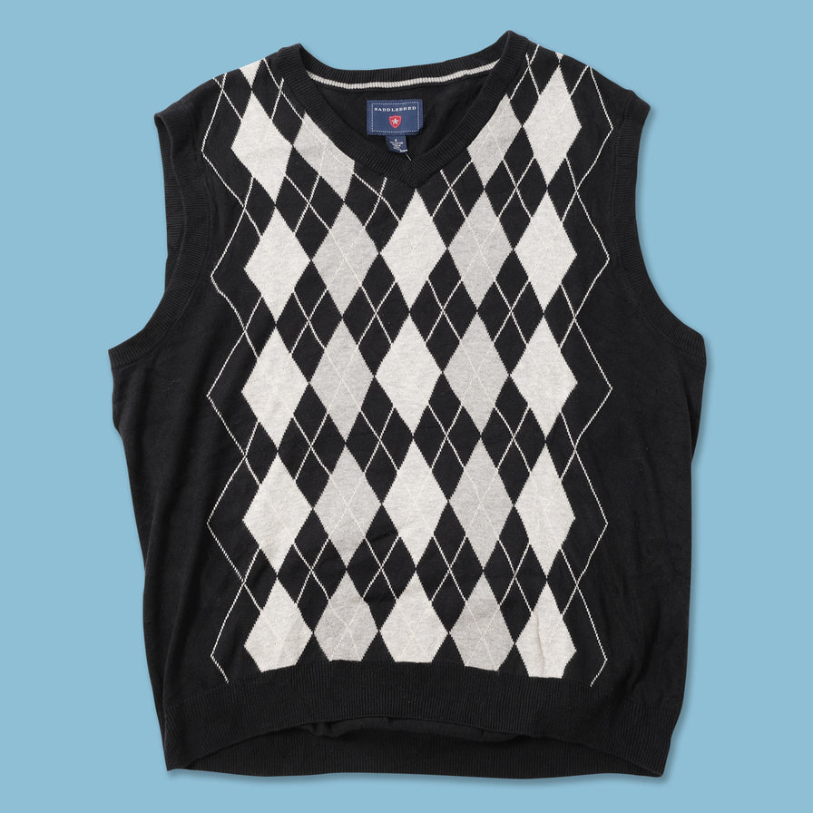 Argyle Knit Vest Medium 