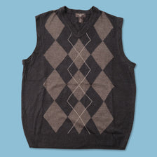 Argyle Knit Vest Medium 
