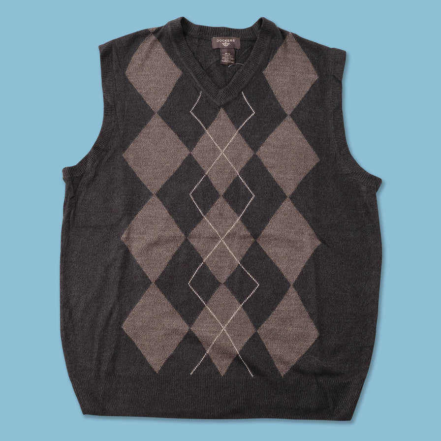 Argyle Knit Vest Medium 