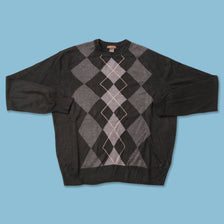 Argyle Knit Sweater Large 