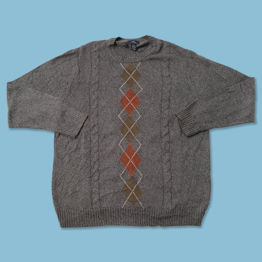 Argyle Knit Sweater XLarge 