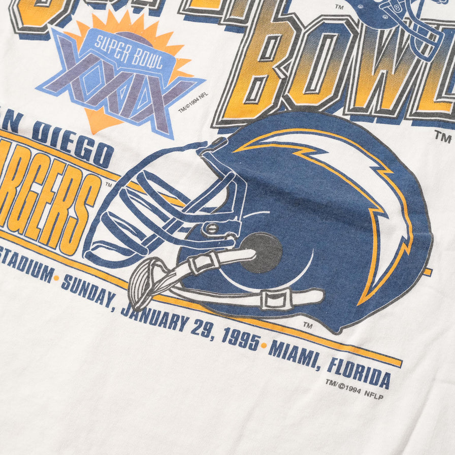 1995 San Diego Chargers T-Shirt Medium 