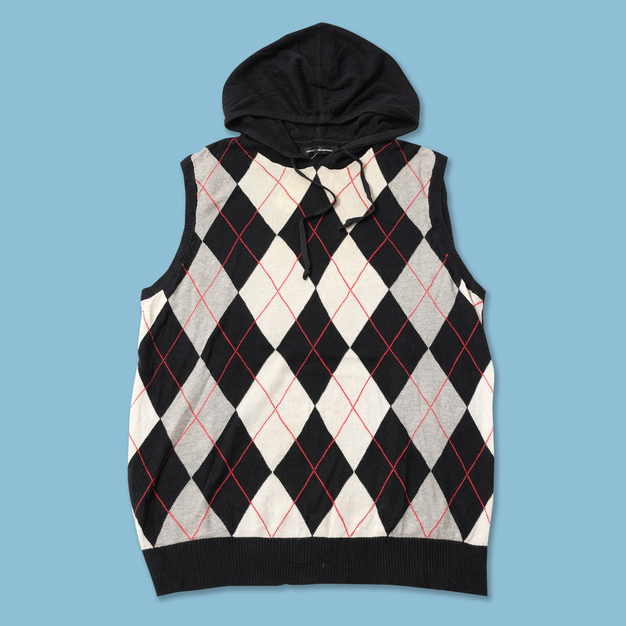 Argyle Knit Vest Large 