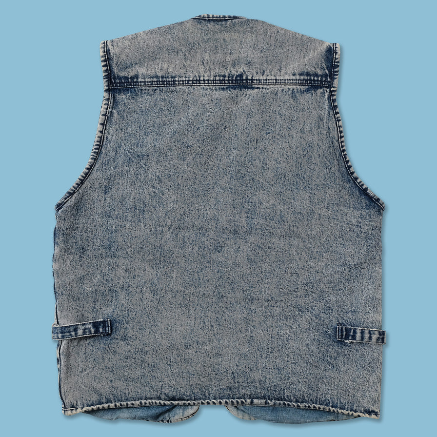 Vintage Denim Utility Vest XLarge 