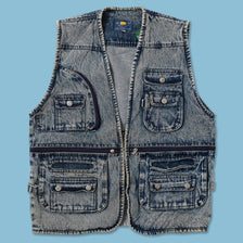 Vintage Denim Utility Vest XLarge 