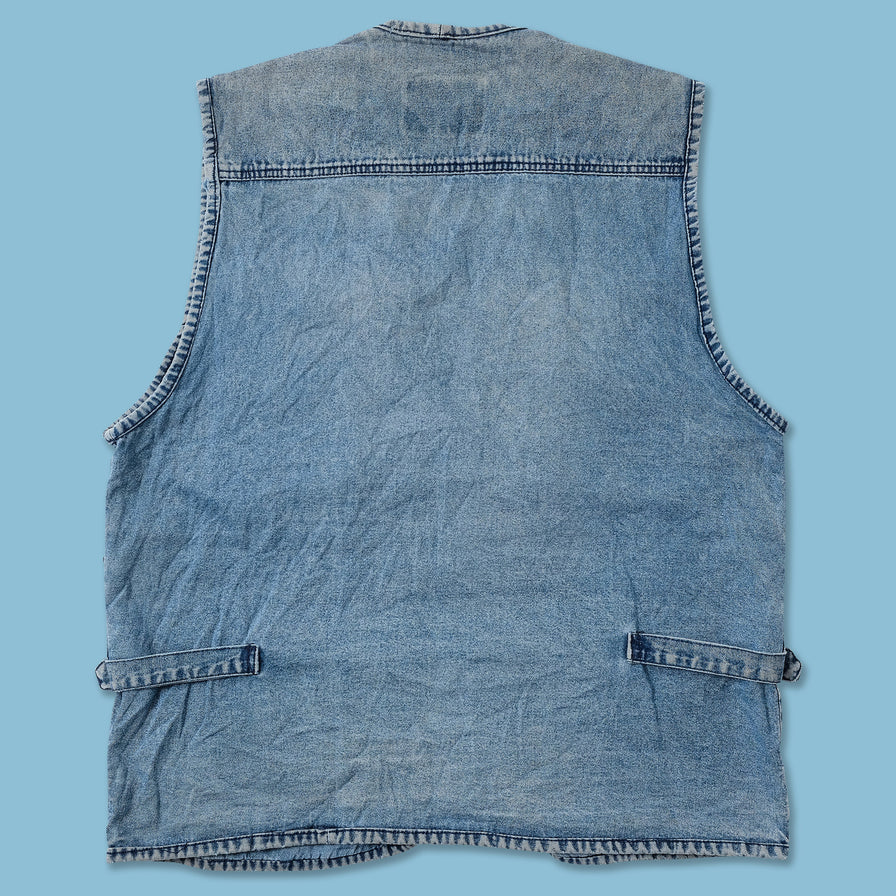 Vintage Denim Utility Vest XLarge 