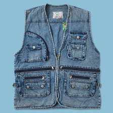 Vintage Denim Utility Vest XLarge 
