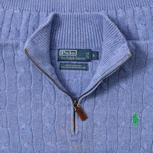 Women's Vintage Polo Ralph Lauren Q-Zip Sweater Small 