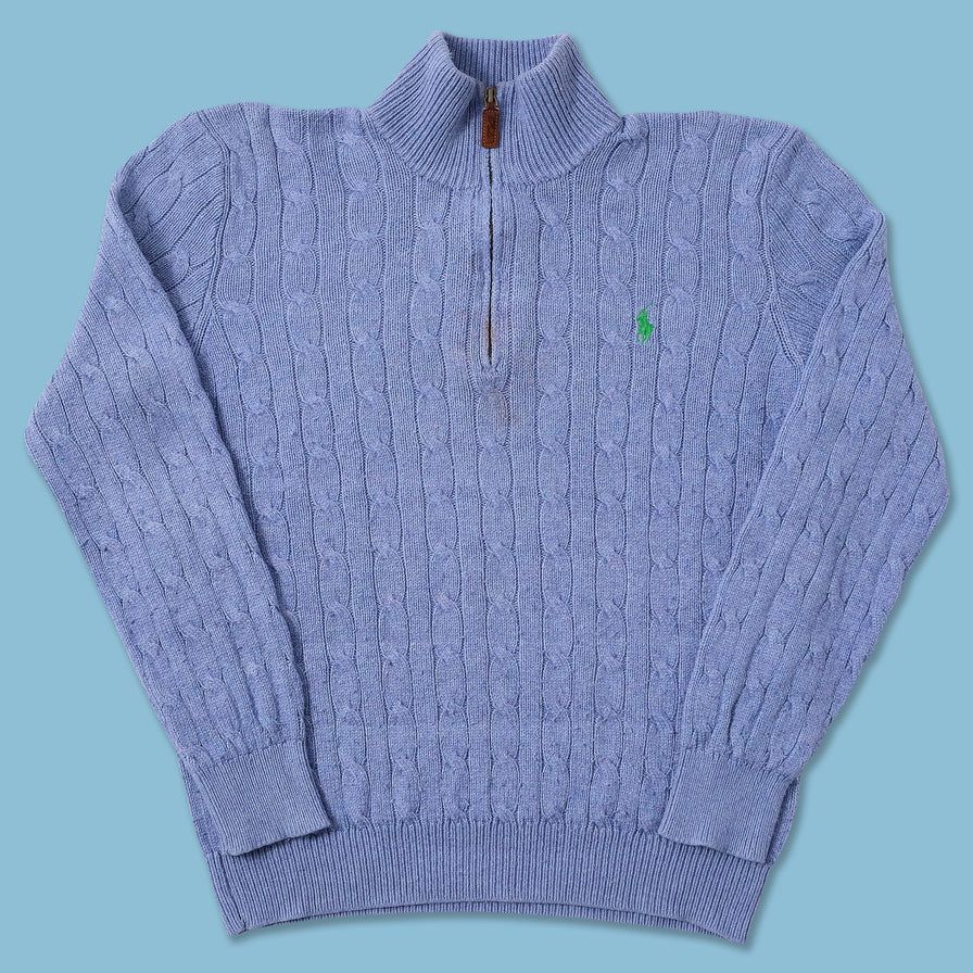 Women's Vintage Polo Ralph Lauren Q-Zip Sweater Small 