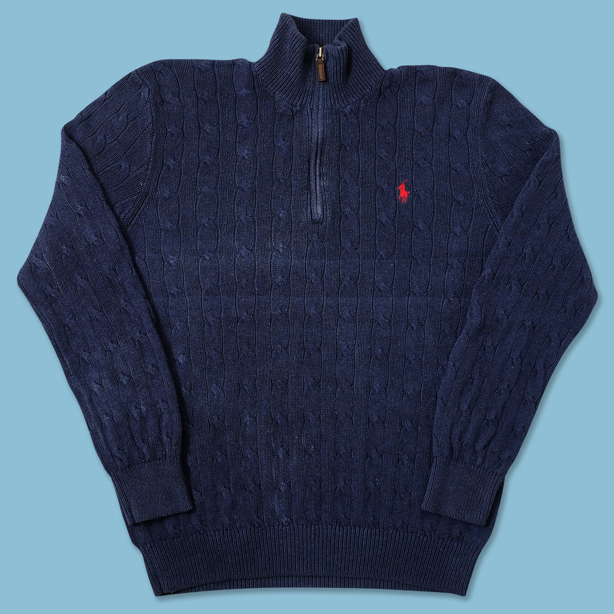 Women's Vintage Polo Ralph Lauren Q-Zip Sweater Medium Women's Vintage Polo Ralph Lauren Q-Zip Sweater Medium
