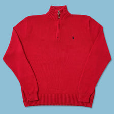 Vintage Polo Ralph Lauren Q-Zip Sweater Medium 