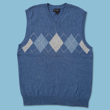 Vintage Argyle Knit Vest Medium 