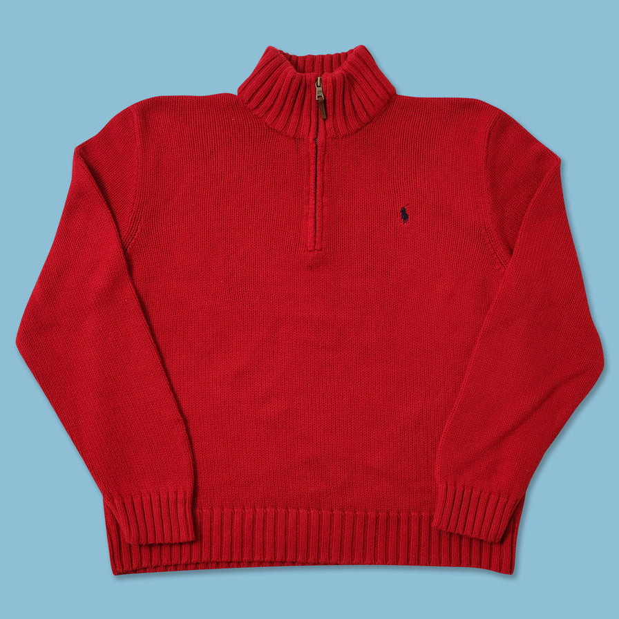 Vintage Polo Ralph Lauren Q-Zip Sweater Large 