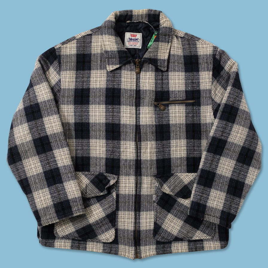 Vintage Levis Padded Plaid Jacket Large 