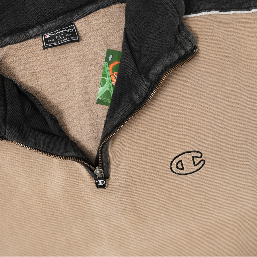 Vintage Champion Q-Zip Sweater Medium 