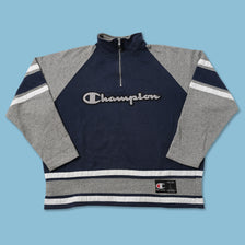 Vintage Champion Q-Zip Sweater Large 