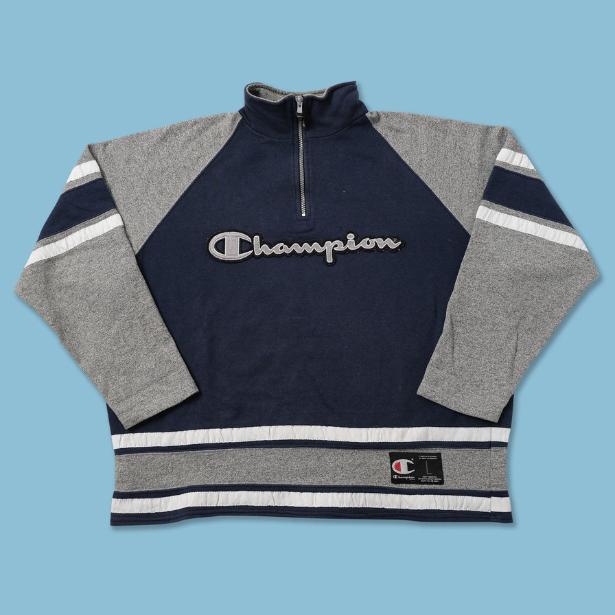 Vintage Champion Q-Zip Sweater Large 