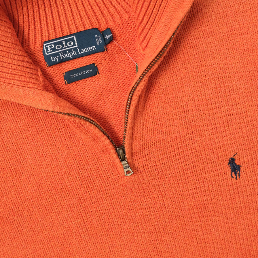 Polo Ralph Lauren Q-Zip Knit Sweater Large 