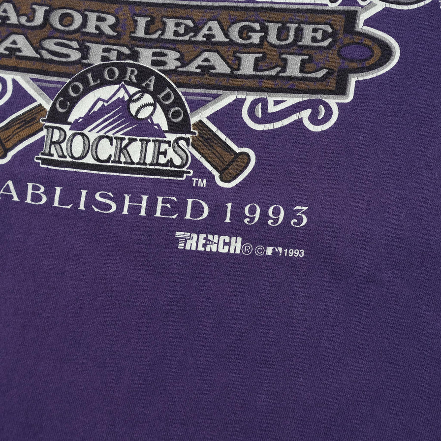 Vintage Champion - Colorado Rockies T-Shirt 1998 Large