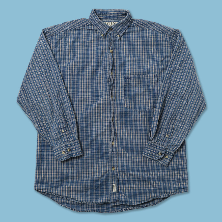 Vintage Checkered Long Sleeve Shirt Large 