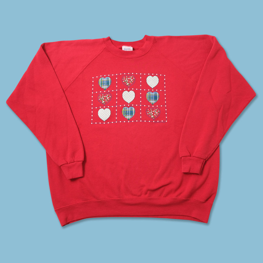 Vintage Hearts Sweater XXLarge 