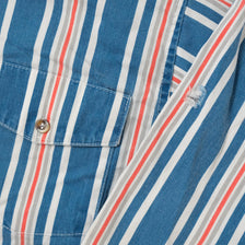 Vintage Striped Long Sleeve Shirt Large