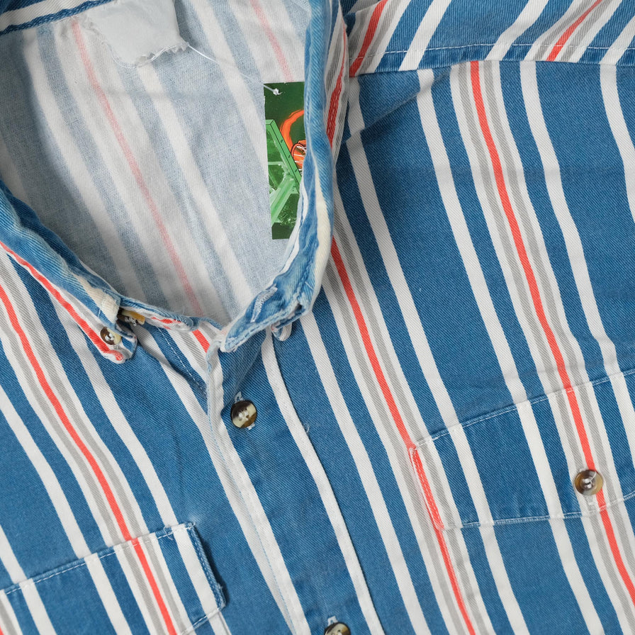 Vintage Striped Long Sleeve Shirt Large 