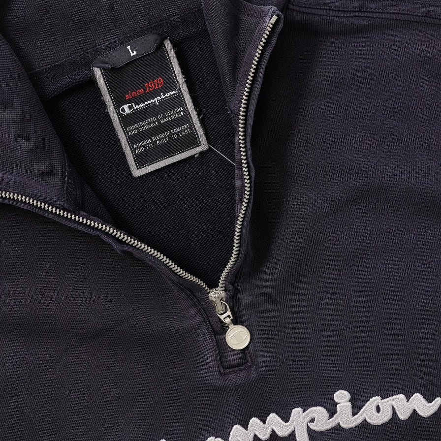 Vintage Champion Q-Zip Sweater Large 